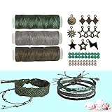 [EINFACHE VIDEO-TUTORIALS] Im Kit finden Sie Links zu schrittweisen Video-Tutorials für eine Auswahl von Armbändern, die für verschiedene Schwierigkeitsgrade geeignet sind. Dort finden Sie Anweisungen für alle Armbänder, die in den Miniaturansichten auf der linken Seite dieser Seite angezeigt werden.