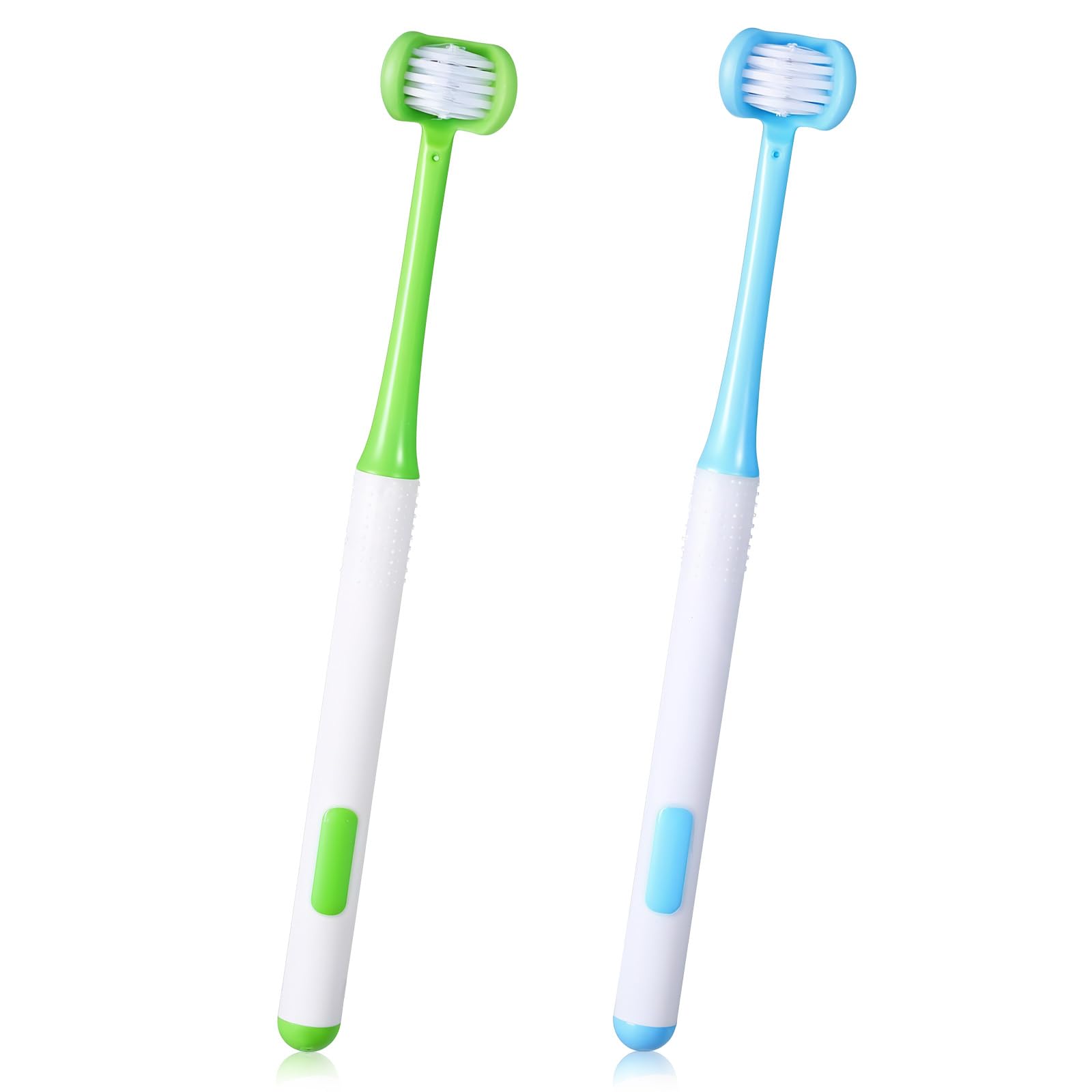 2Pcs 3 Sided Autism Toothbrush U-Shaped 360 Oral Teeth Cleaning Design Kids Toothbrush for Adult Toddler Soft and