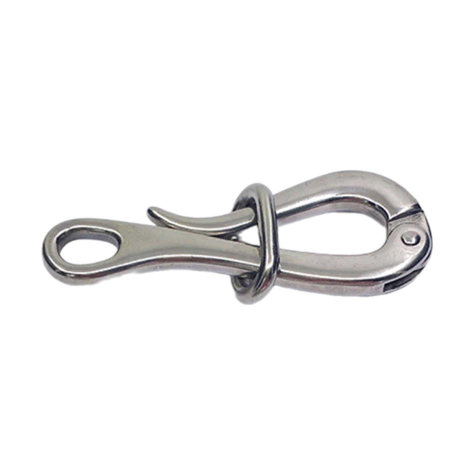 MagiDeal Pelican Hook Shackle Stainless Steel Pelican Hook Yacht with Quick Release Link for Lifeboats, Liferafts Marine Pelican Hook, 4inch