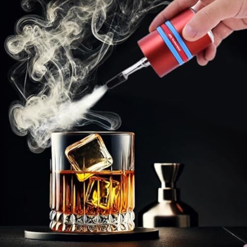 Máquina de humo mini metálica roja portátil miniatura 4
