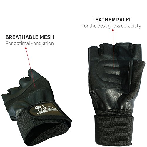 Image of Nordic Lifting Weight Lifting Gloves with 12 inch Wrist Wraps - Workout Gloves with Wrist Support for Men & Women, Cross Training, Powerlifting, Gym & Fitness Protection, Durable Grip & Comfort Fit