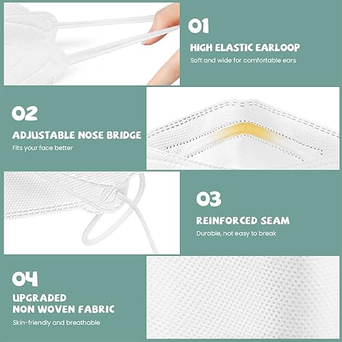 Miniatura 7 de NINFICHO KF94 - Funda facial para niños, 4 capas de protección no tejida para niños, diseño 3D transpirable para 4 a 15 años
