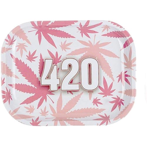 Metal Rolling Tray 7"x5.5" Cigarette Rolling Trays Small,Sturdy Durable Art Scroll Tray