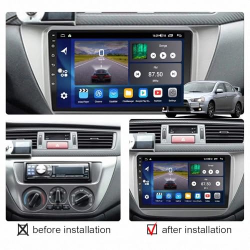 Autoradio de Mitsubishi Lancer 9 para viajar con mapas GPS y música Bluetooth 2