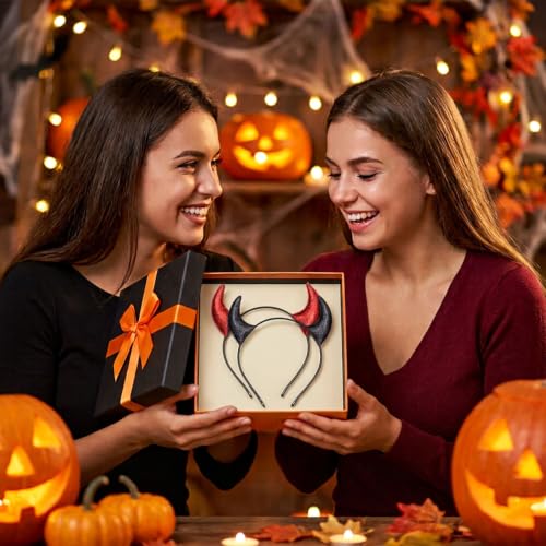 lakigoes Serre-tête cornes de diable Halloween – vue 7