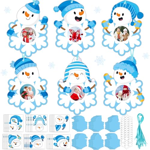 Flocon de neige et cadre photo de Noël : créez des souvenirs d'hiver magiques avec vos enfants