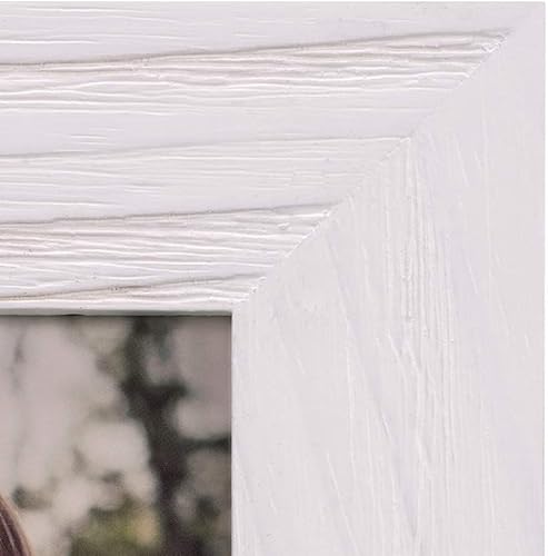 Miniatura 5 de Malden International Designs - Marco de fotos de madera de lavado lineal ancho blanco rústico, 4 x 6 pulgadas, color blanco