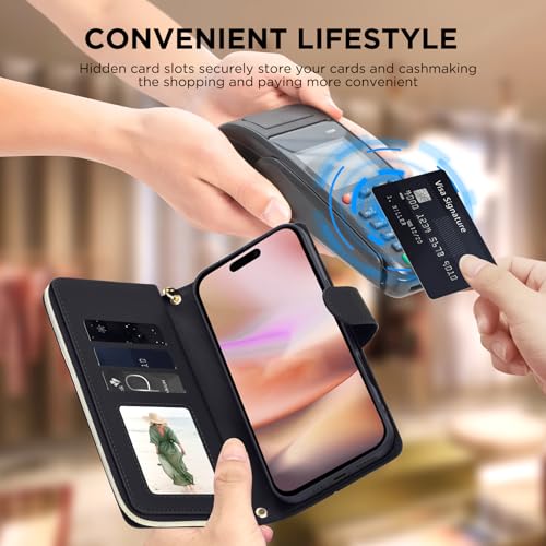 Housse iPhone 16 Plus en cuir synthétique de qualité supérieure Asuwish - 7
