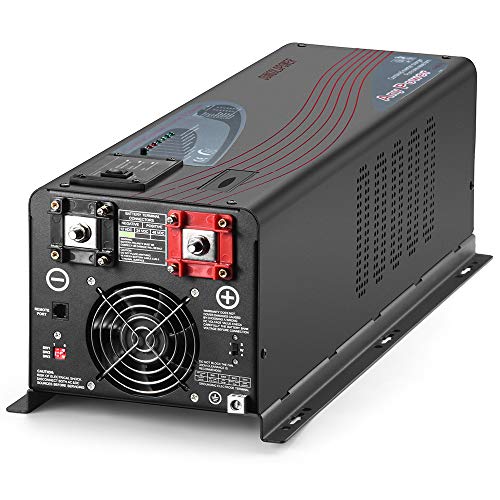 SUNGOLDPOWER 4000W Max 12000W Input 240VAC Split Phase 120V / 240V Output Pure Sine Wave Inverter Charger 120A DC 12V Converter Remote Control