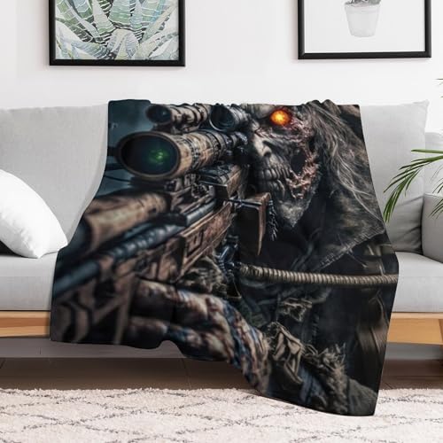 Couverture zombie army plaid flanelle chaud housse de canapé - 3