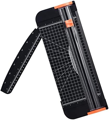 CLOUDFOUR Paper Cutter, Guillotine A4 Paper Trimmer 12 inch with Automatic Security Safeguard and Side Ruler, for Scrapbooking, Labels, Coupon, Card, Craft Paper and Photos (Black)