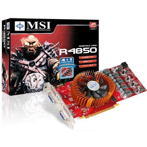 MSI R4850-2D1G-OC Radeon HD 4850 1GB 256-bit GDDR3 PCI Express 2.0 x16 HDCP�Ή� CrossFire�Ή��r�f�I�J�[�h - ������B