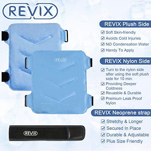 REVIX Hip Ice Pack Wrap for Bursitis Pain Relief Reusable Cold Pack for Hip Replacement, Soft Plush Lined Cold Compress for Injuries to Shoulder Back Hip Thigh and Knee
