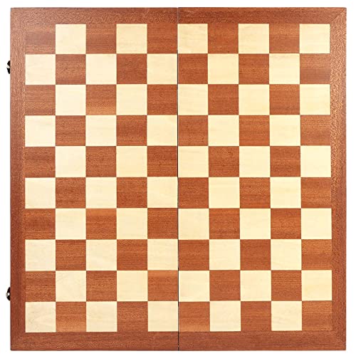 Juego de mesa de damas de madera plegable 15 pulg miniatura 6