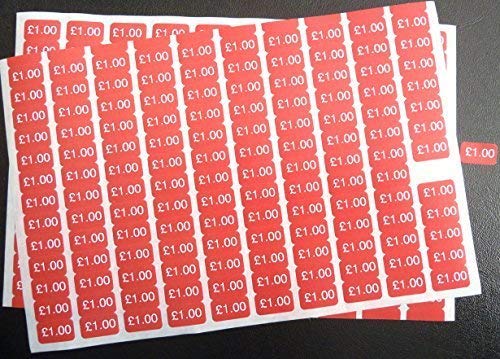 260 Rote Aufkleber Mit Weißem Text – Perfekt Für Preisschilder & Werbung Im Laden