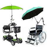 Einfache Befestigung an der Seite eines Rollstuhls, Kinderwagens, Rollators, Liegestuhls oder Rollers durch eine einfache Basisklemme.