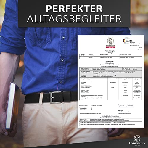 Lindenmann Mens leather belt/Mens belt, full grain...