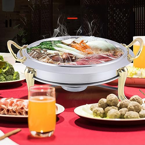 Calentador buffet redondo de acero inoxidable miniatura 2