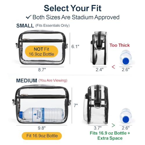 Image of PACKISM Clear Bag for Stadium Events - Small Clear Purses for Women Stadium Crossbody for Game Day, Festival, Concerts