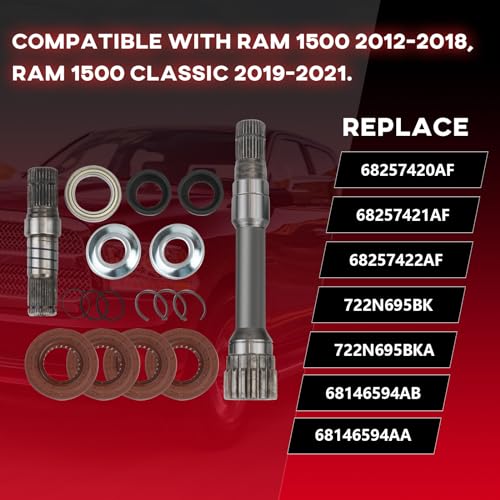 image for Dexonu Right Front Differential Axle Intermediate Shaft Kit compatible