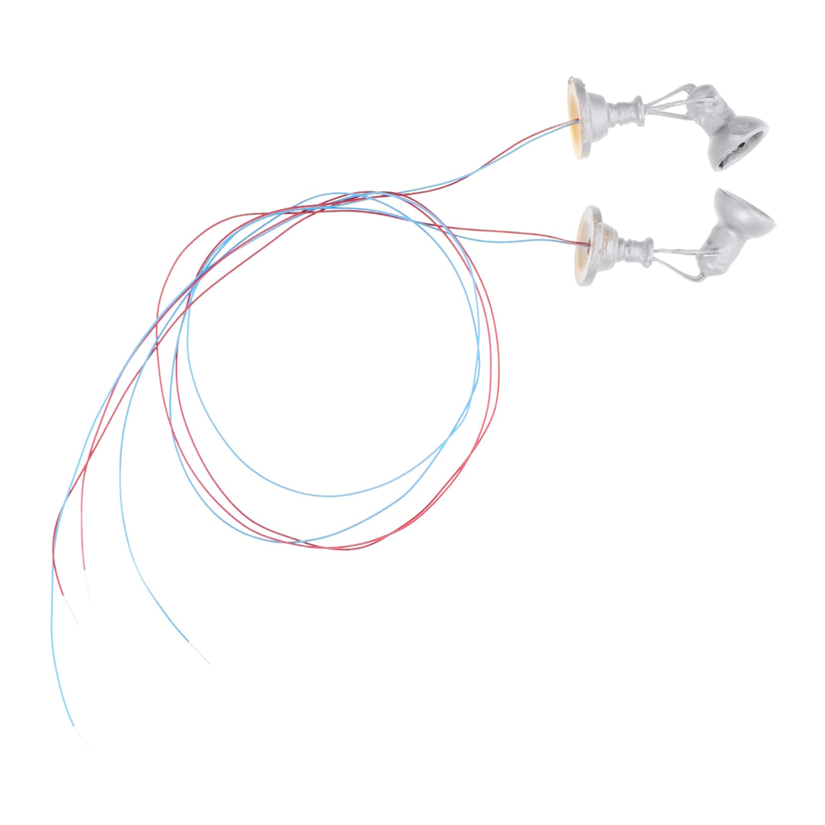 Veemoon 2pcs Signal Light Model Mini Lights Model Train Model Railway Train Signals Light for Model Railways Model Railroad Lamp Post Miniature Railway Lights Stainless Steel Silver