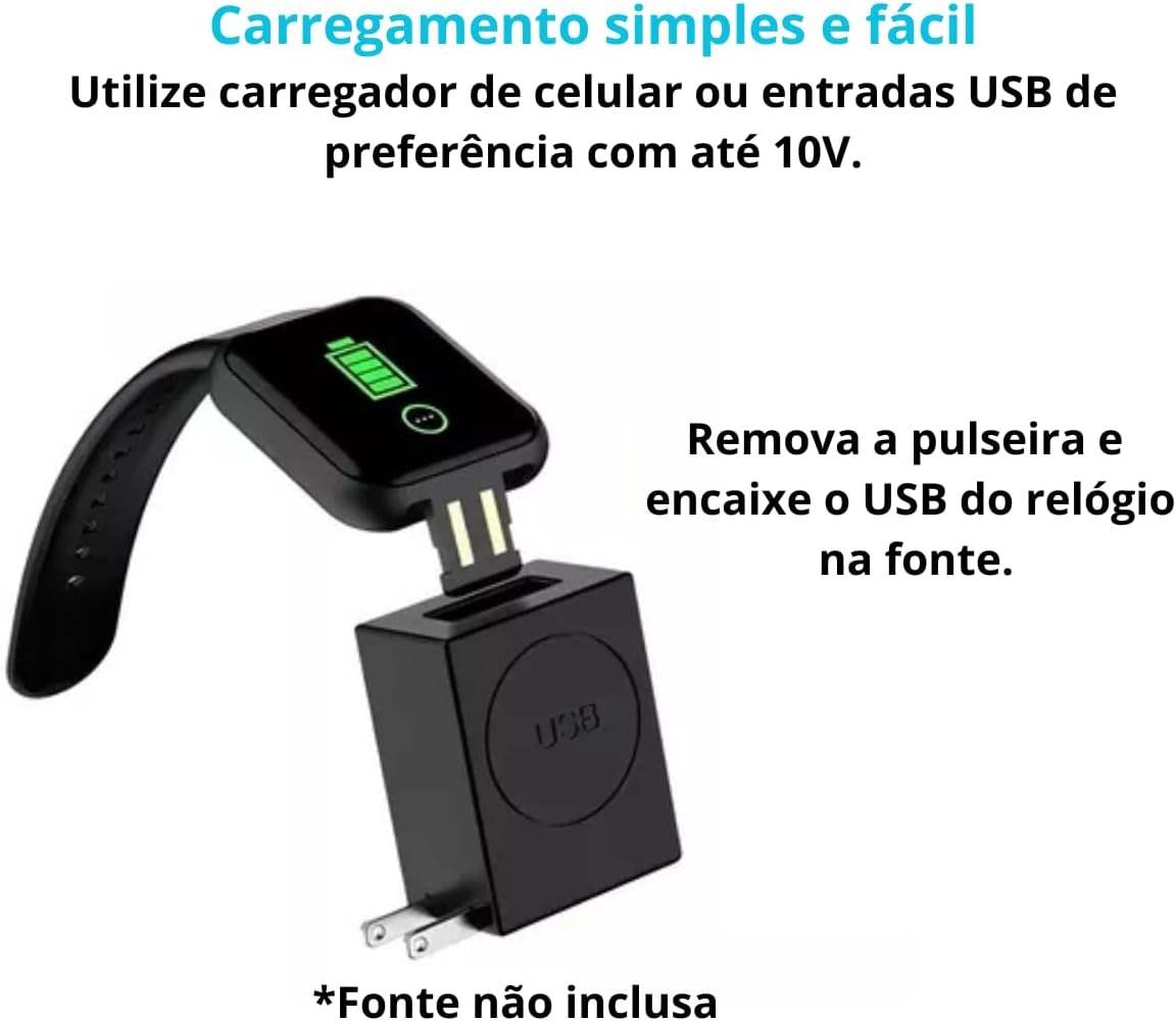 Smartwatch D20/Y68 Notificações Controle de Música Dados corporais Tela de 1,3 Polegadas (Rosa) 3 51dXSzD06iL. AC SL1200