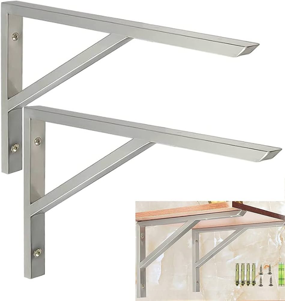 Amazon | 棚受け金具 棚受け L字型 良質ステンレス棚 受け