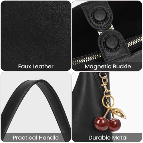 Image of Hobo Bags For Women Vegan Leather Shoulder Bag Tote For Women Medium Slouchy Designer Handbags Purses Fall Fashion
