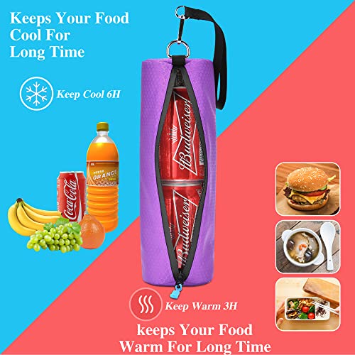 Insulated Golf Cooler Bag, Portable Camping Cooler Case, Unisex Soft Waterproof Beer Sleeve for Drinks/Bottled Water/Umbrella, for Daily Work/Travel/Hiking - 2PC - Thumbnail 4