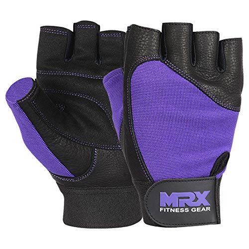 Mrx Boxing & Fitness 2614-PUR-M Mrx Weight Lifting Gloves Gym Training Bodybuilding Fitness Powerlifting Workout Weightlifting Gloves Genuine Leather thumb #2