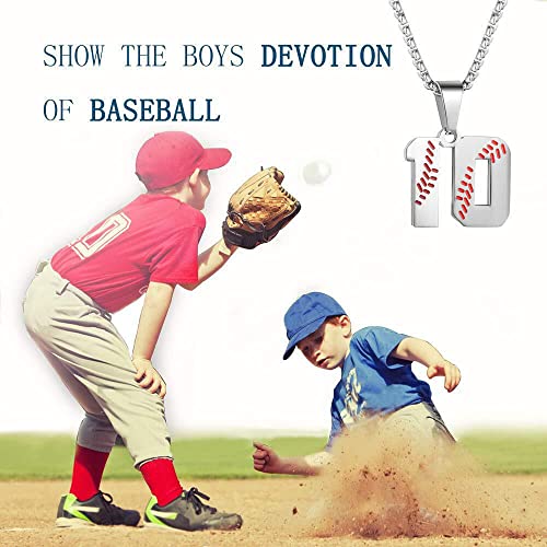 Tliwwf Inspiration Baseball Jersey Number Necklace Stainless Steel Charms Number Pendant For Boys Men (10) #TOP2