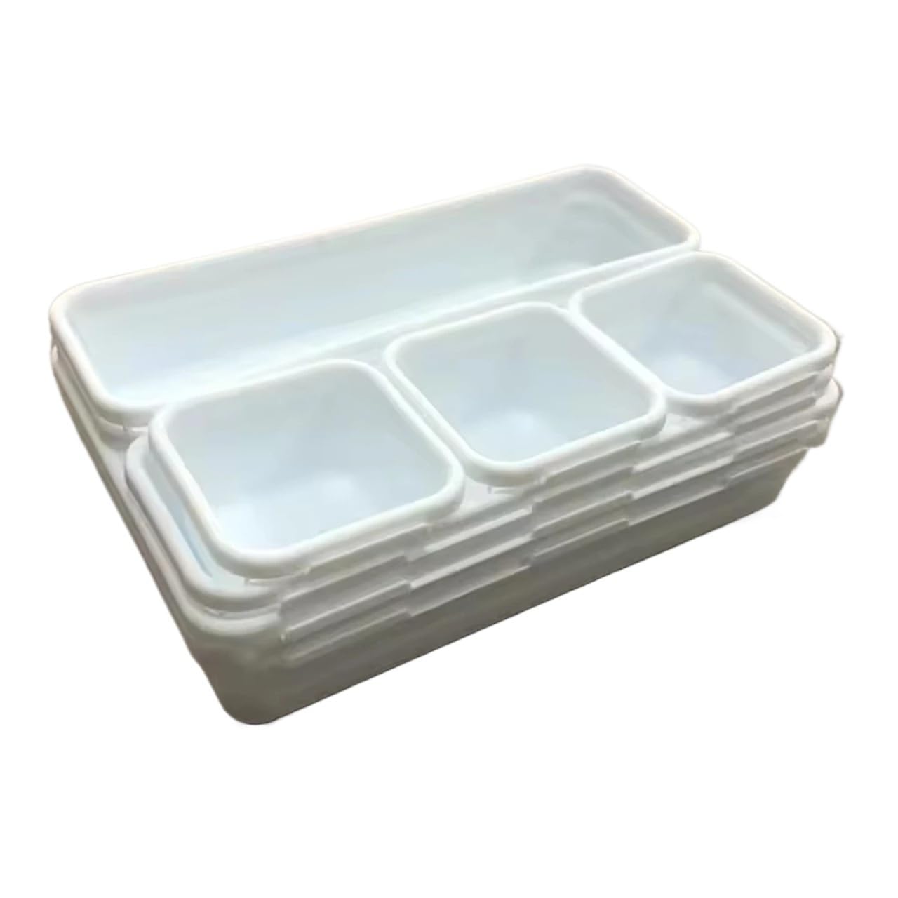 Bghyjkol White Drawer Organiser 8Pcs/Set Adjustable Drawer Organizer Box