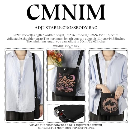 CMNIM Fantasy Novel Merch Book City of S Double Print Crossbody Bag Vintage Stars Graphic Shoulder Crossbody Purse Strap2