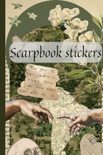 Scrapbooking Stickers Album: Premium Scrapbooking Stickers | Geometric Shapes | Vintage Pattern | Abstract Background |Old Newspaper | Sticker | ... Scrapbook Journals | Diary Projects | Craft