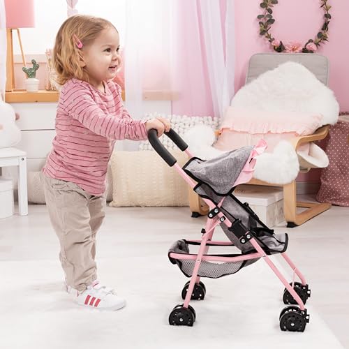 Silla de paseo para muñecas Bayer Design Buggy plegable vaqueros-gris 7