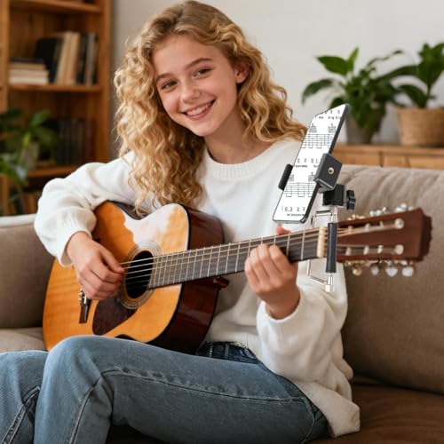Support smartphone pour guitare avec pince réglable rotative - 2