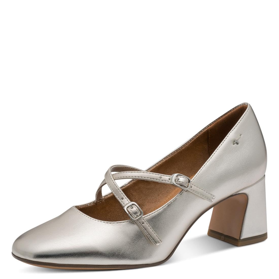 Tamaris Women's pumps with block heel metallic 3.5 UK