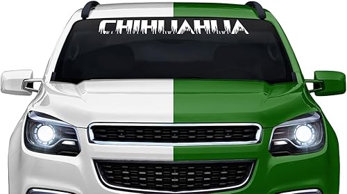 Miniatura 3 de Chihuahua MX Mexico Decal Sticker Windshield Window Vinyl Graphic Banner Rear Back Car Truck SUV Vehicle Estado Calcomanía Troca Carro 36"x4.25"+
