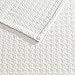 Beatrice Home Fashions Grand Hotel Lightweight All-Natural 100% Cotton Waffle Weave Blanket, Twin, Ivory