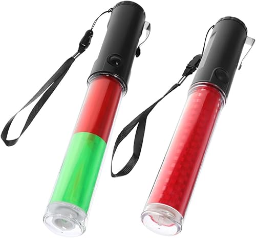 OUNONA 2 varitas de tráfico LED con gancho recargable de control de brillo para aeropuerto, estacionamiento, coche, dirección, luz de alta