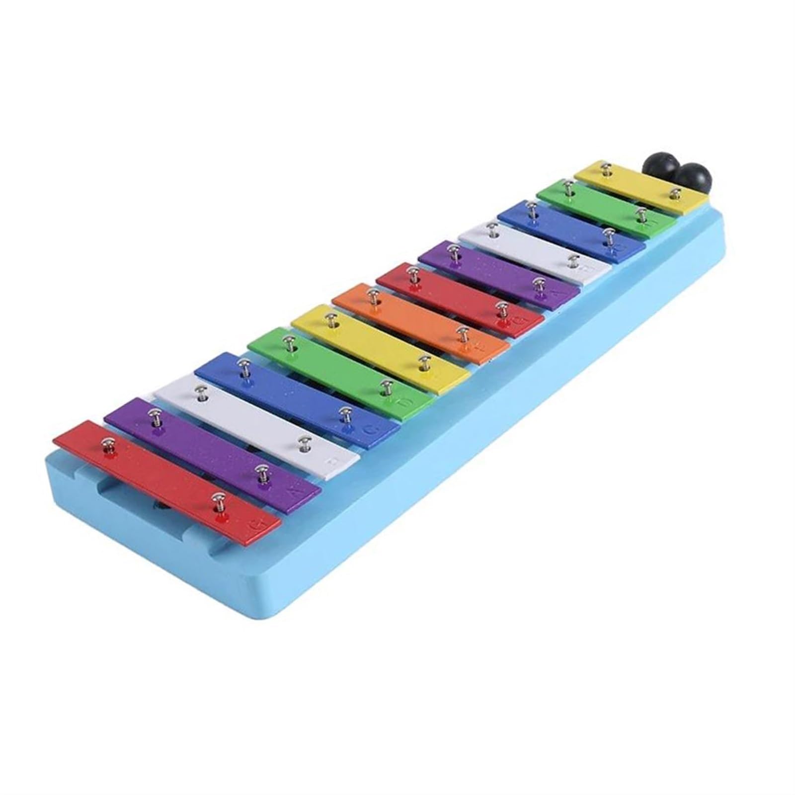 Ksylofon Muzyczny 13 Nut Glockenspiel Ksylofon Kolorowe Metalowe Klawisze Perkusyjny Rytm Ręczny Instrument Muzyczny