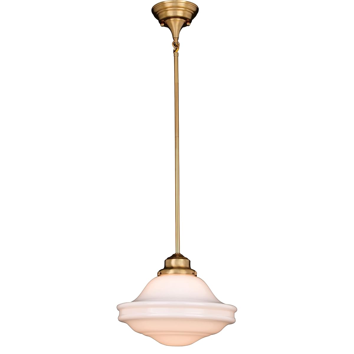 VAXCEL Huntley 12 inch Adjustable Semi-Flush Ceiling Pendant Light, Farmhouse