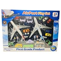 Neel Saanjh Airport Play Set for Kids – Airplane & Vehicle Toy Set with Planes, Cars, Signs & Airport Accessories – Educational Toy for Ages 3+ – Imaginative Pretend Play Kit for Toddlers & Children