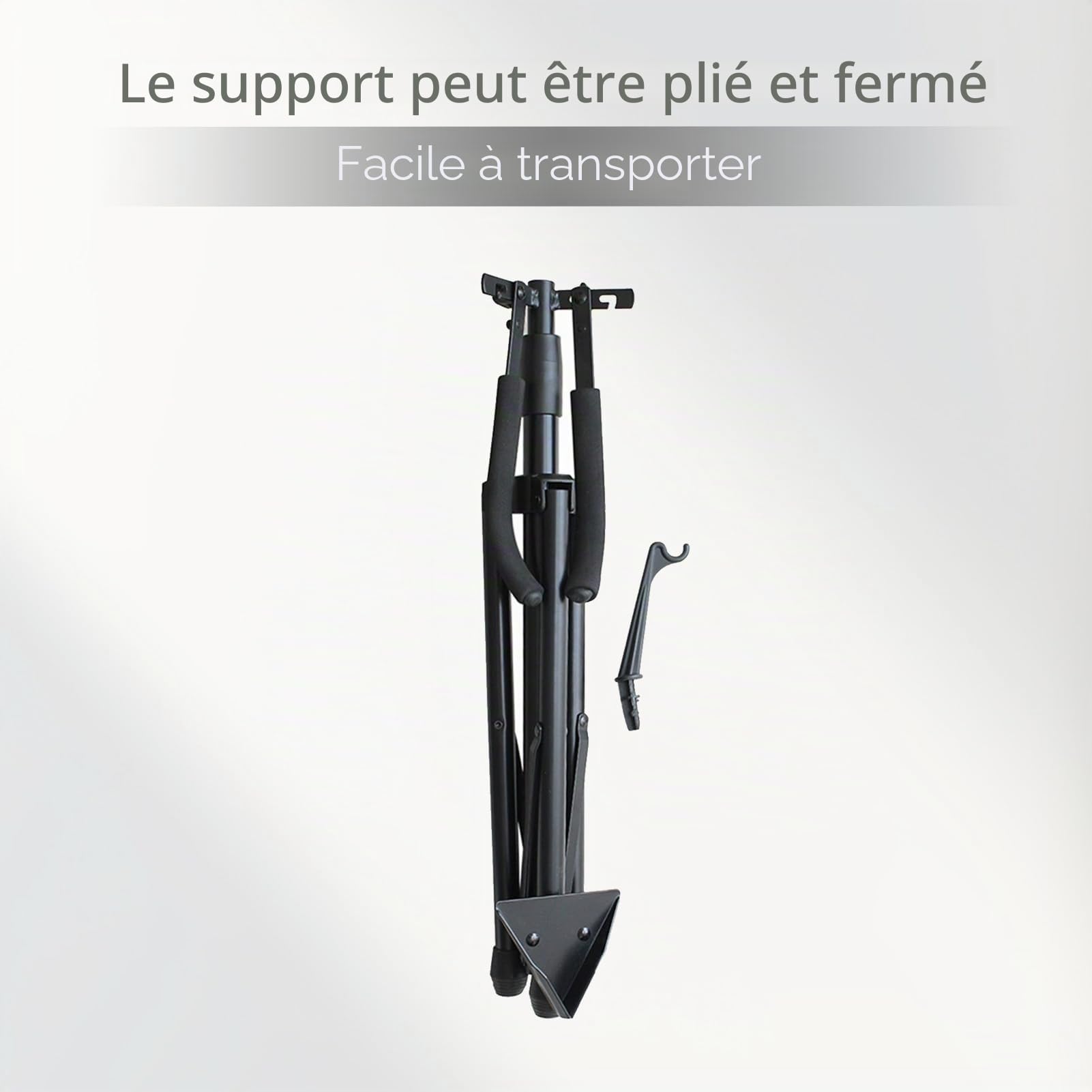 Support de violoncelle pliable et réglable Yosoo avec crochet pour archet - Stable et antidérapant - Compatible guitare - Acier inoxydable
