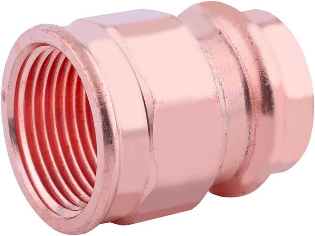 1-1/4'' Copper Press Female Adapter, Press Fit x FNPT Female Threaded NPT for Plumbing, HVAC, and Professional Use, Ensures Secure Connections Zero Lead