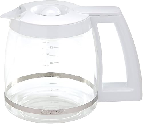 Cuisinart DGB-500WRC - Jarra de café de repuesto para 12 tazas, color blanco, 8.5 x 8.2 x 7.4 pulgadas