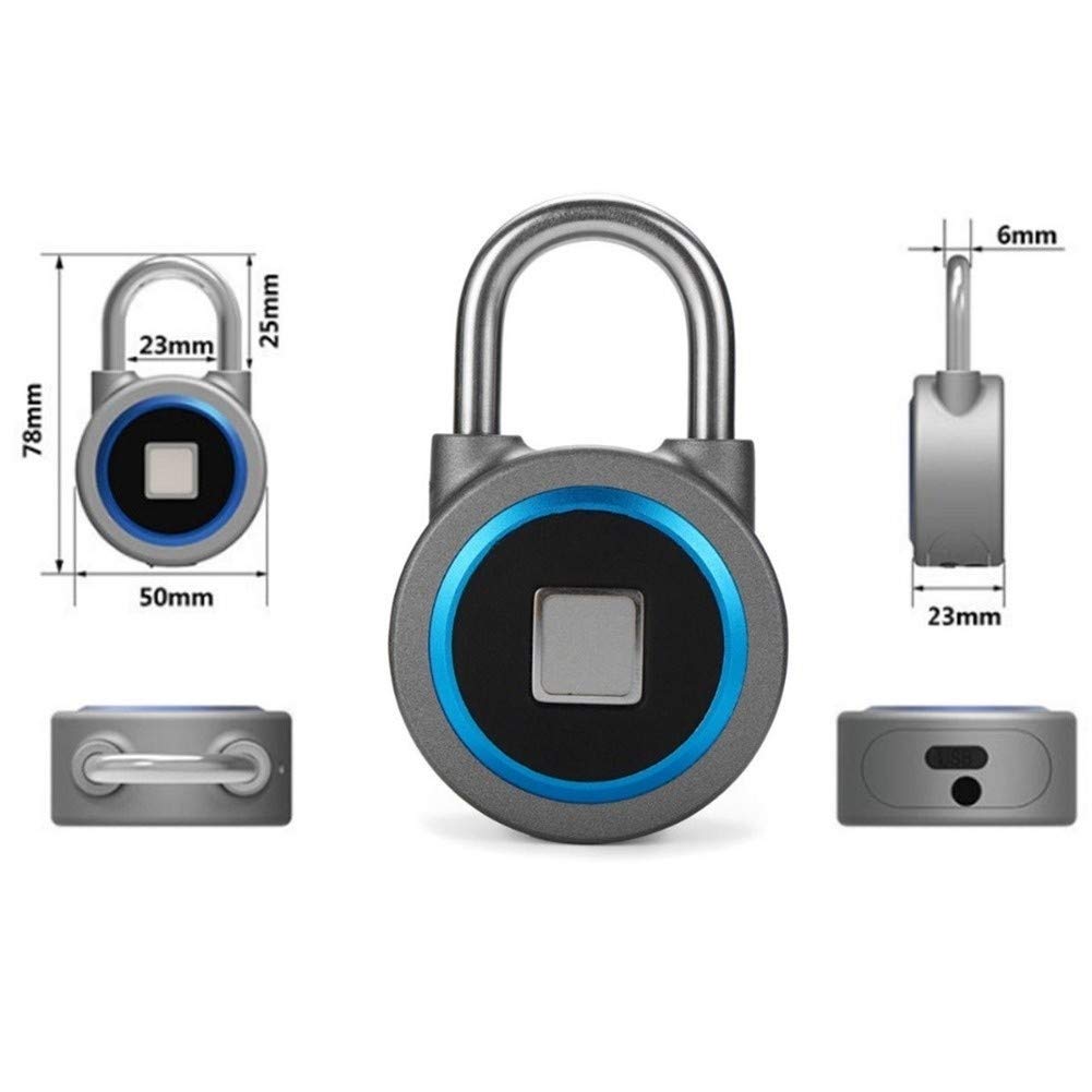 Cerraduras de herrajes para Puertas De Carga USB IP65 a Prueba de Agua Inteligente sin Llave Cerradura de la Huella antirrobo de candado de Seguridad Cerradura electrónica
