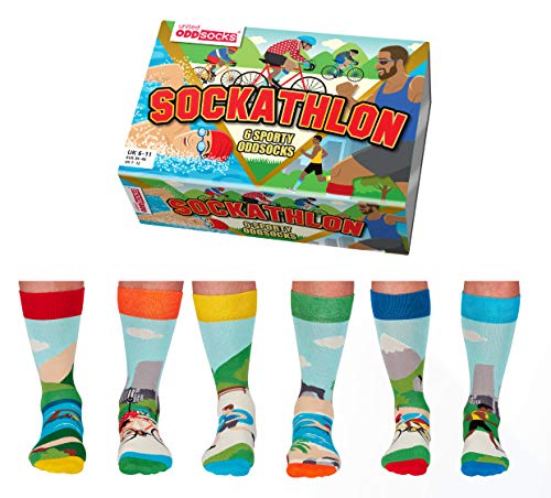 Sockathlon – Caja de 6 calcetines Oddsocks para hombre, talla 39-46