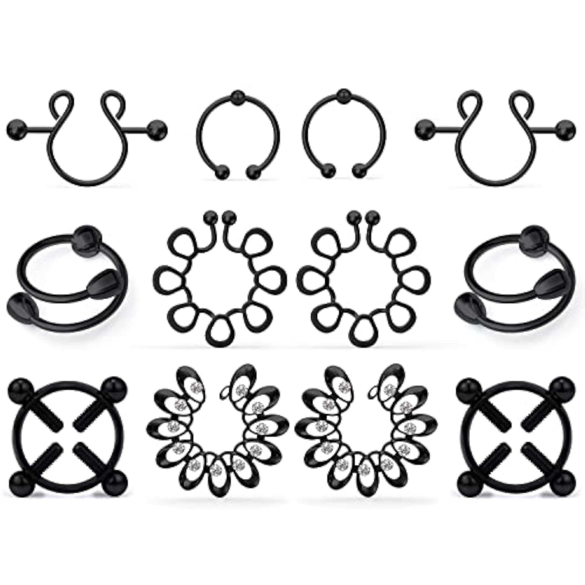 Fake Nipple Piercing Non-Piercing Nipple Rings