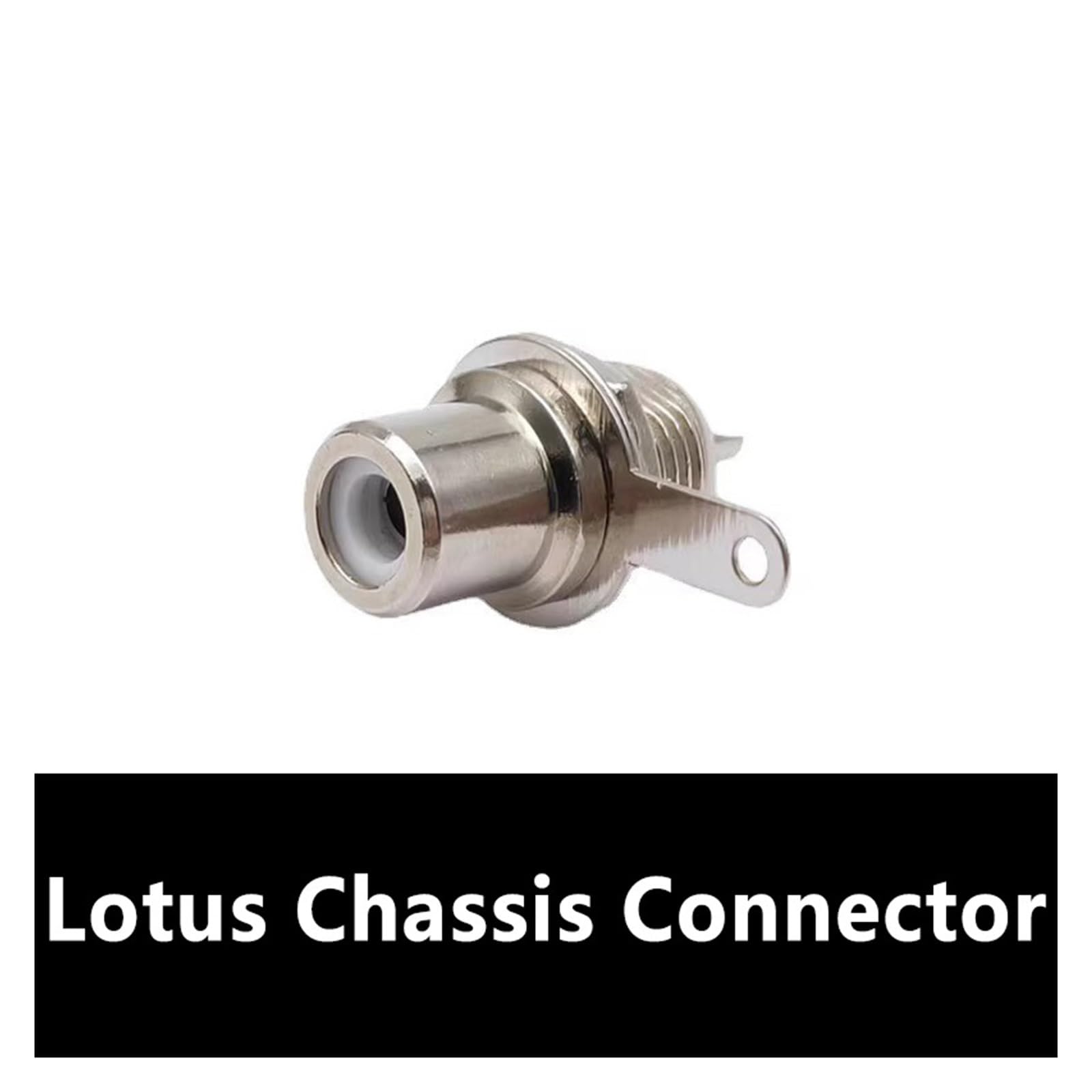 GUYTRM 10 szt. adapterów żeńskich do montażu na panelu Phono, wtyczek Phono, wzmacniacza audio, lutowanych, niklowanych lingli(100pcs)
